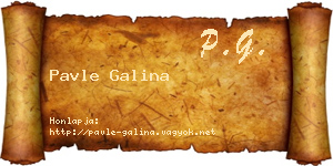 Pavle Galina névjegykártya